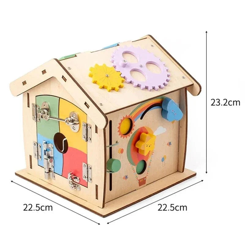 Wooden Busy House of Locks