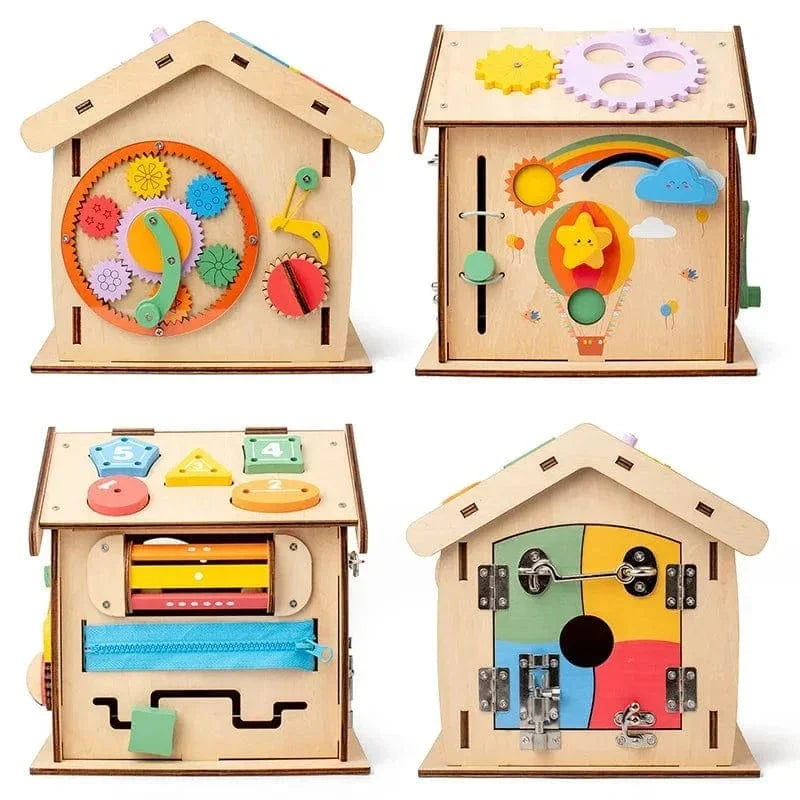 Wooden Busy House of Locks