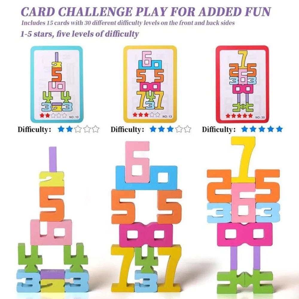Wooden Number Blocks Set