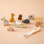 Wooden Animal Threading Puzzle for Toddlers