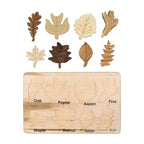Botanical Leaf Puzzle – Wooden Montessori Learning Toy