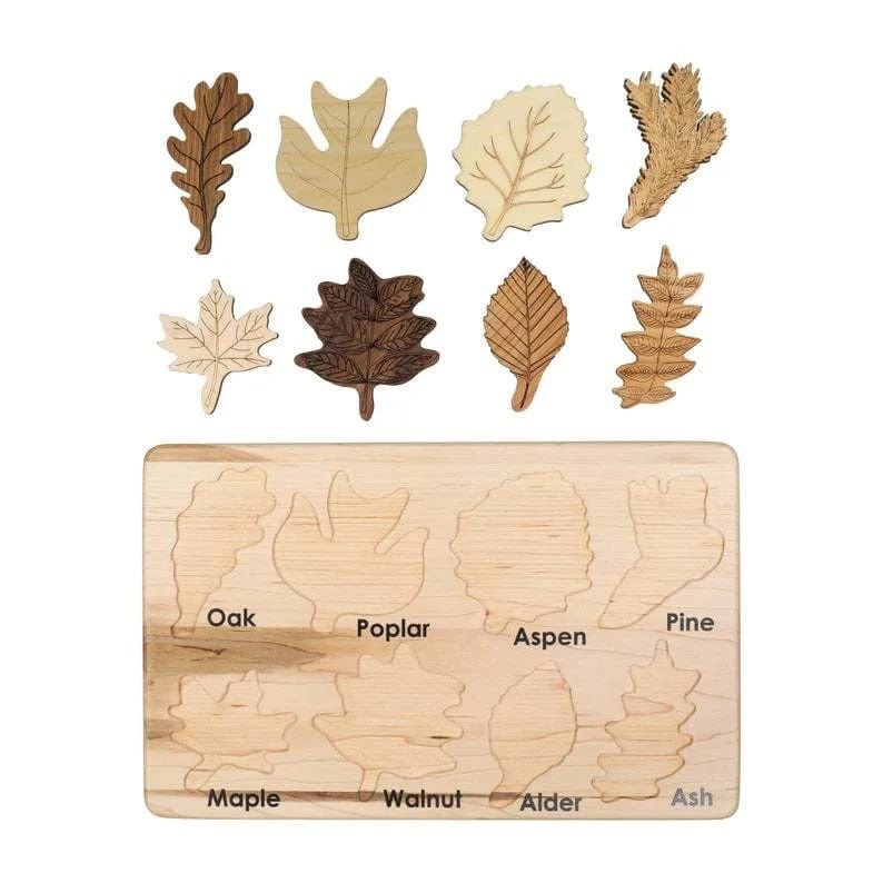 Botanical Leaf Puzzle – Wooden Montessori Learning Toy