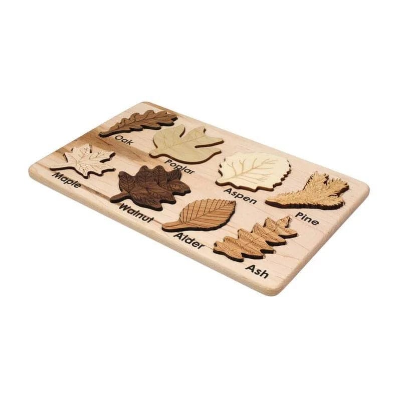 Botanical Leaf Puzzle – Wooden Montessori Learning Toy