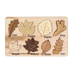 Botanical Leaf Puzzle – Wooden Montessori Learning Toy