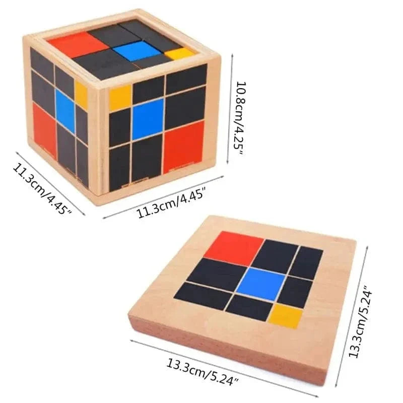 Wooden Trinomial Cube – Math Learning Toy for Kids