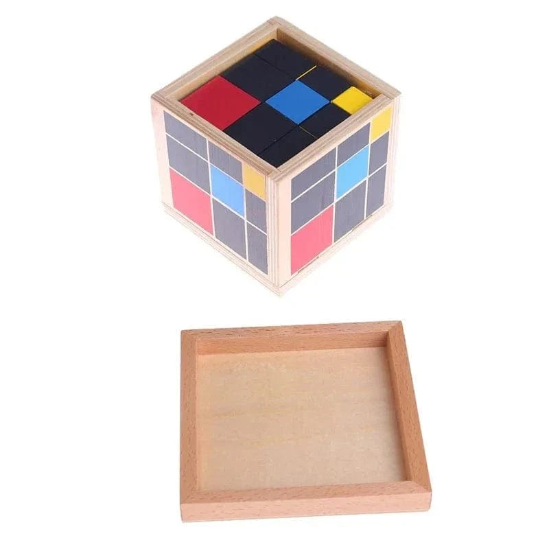 Wooden Trinomial Cube – Math Learning Toy for Kids
